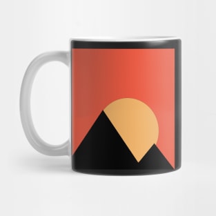 Sunrise behind the pyramids Mug